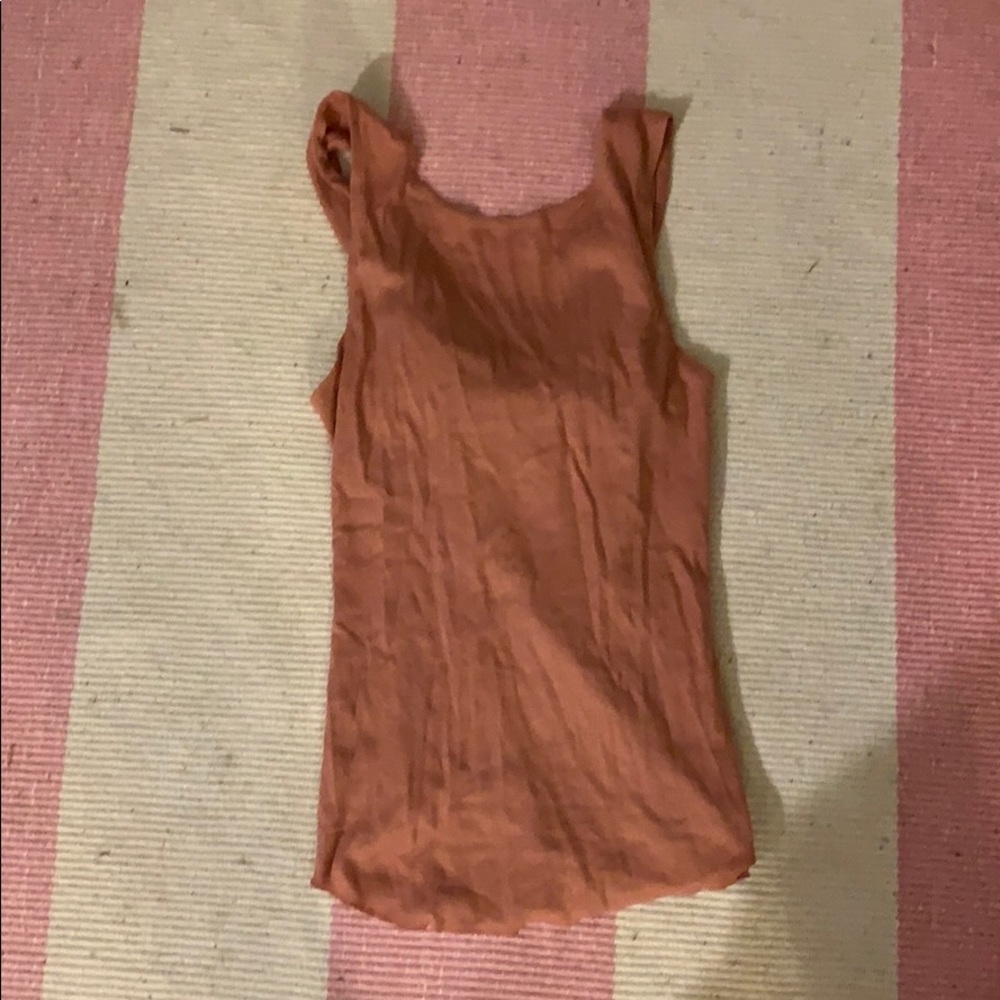 Open back twist free people tank